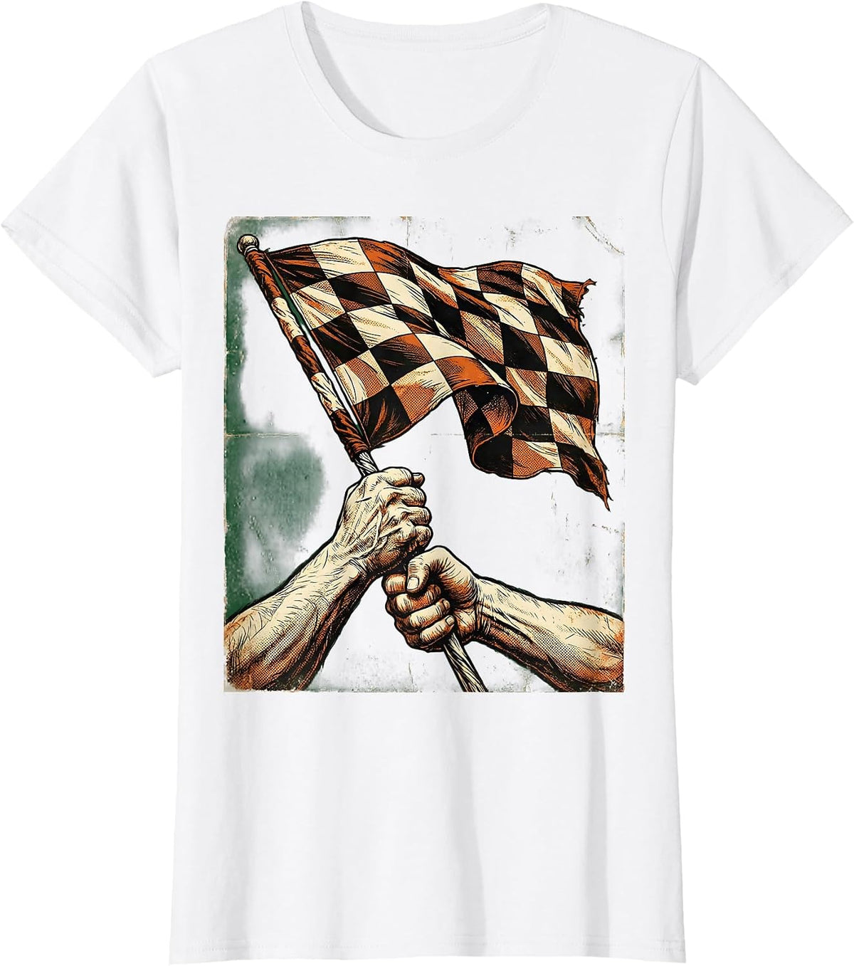Women's Soccer Dad Referee Flag Frustration Graphic T-Shirt - White