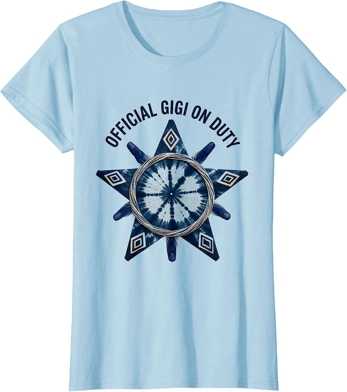 Women's Official Gigi On Duty Grandmother Design T-Shirt - Baby Blue