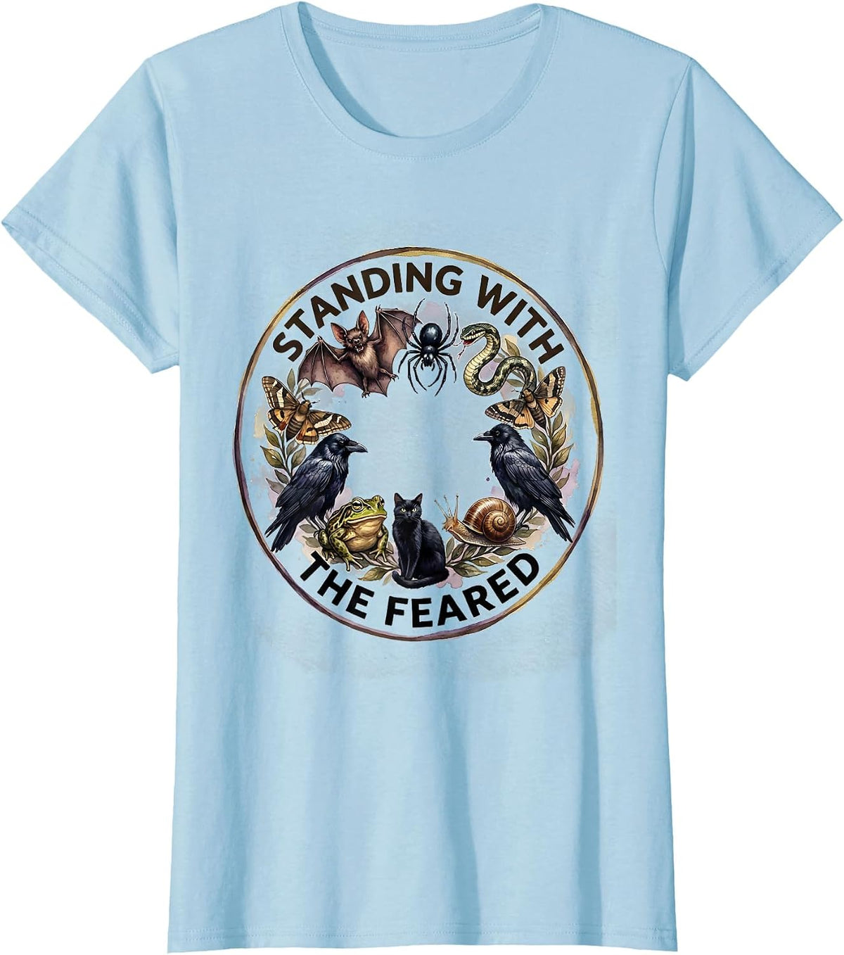 Standing With The Feared Watercolor Misunderstood Creatures T-Shirt - Baby Blue