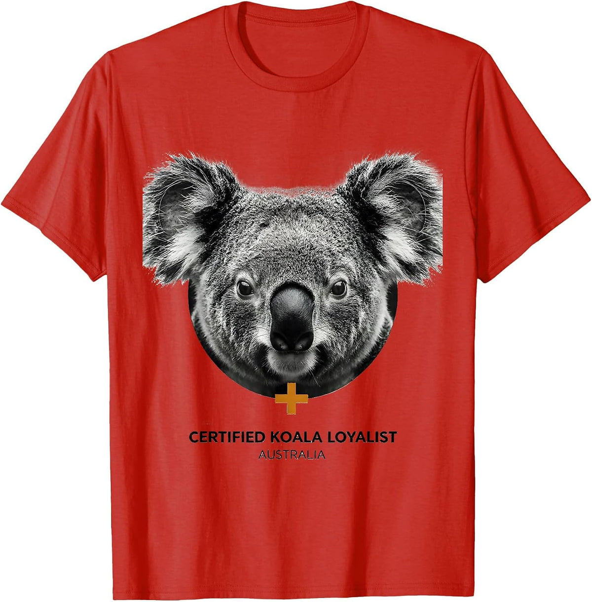Men's Certified Koala Loyalist Australia National Pride Souvenir T-Shirt - Red