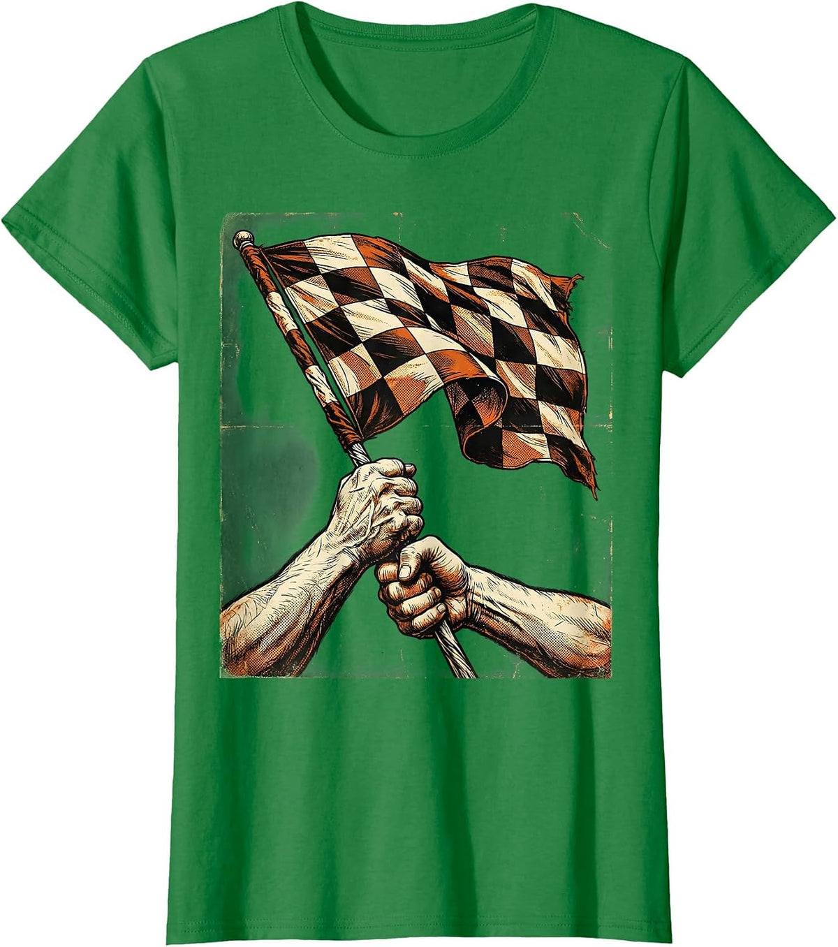 Women's Soccer Dad Referee Flag Frustration Graphic T-Shirt - Kelly Green