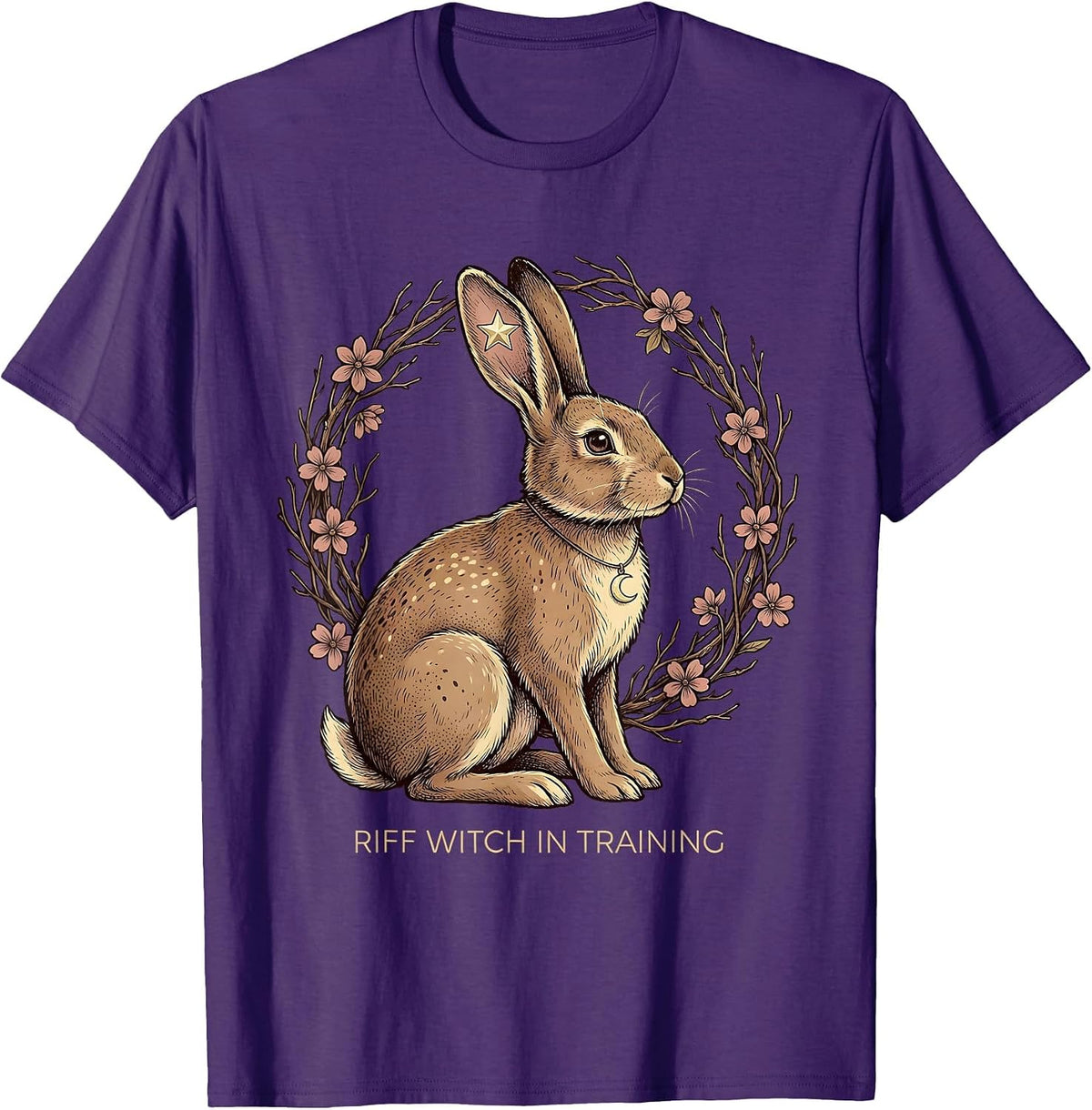Men's Riff Witch In Training Metal Music Design T-Shirt - Purple