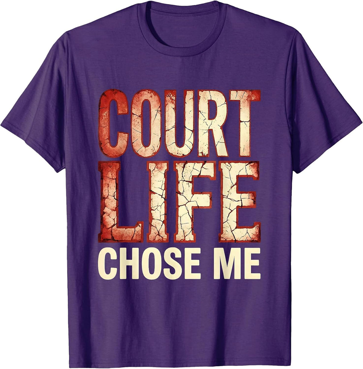 Court Life Chose Me Tennis Graphic Design T-Shirt - Purple