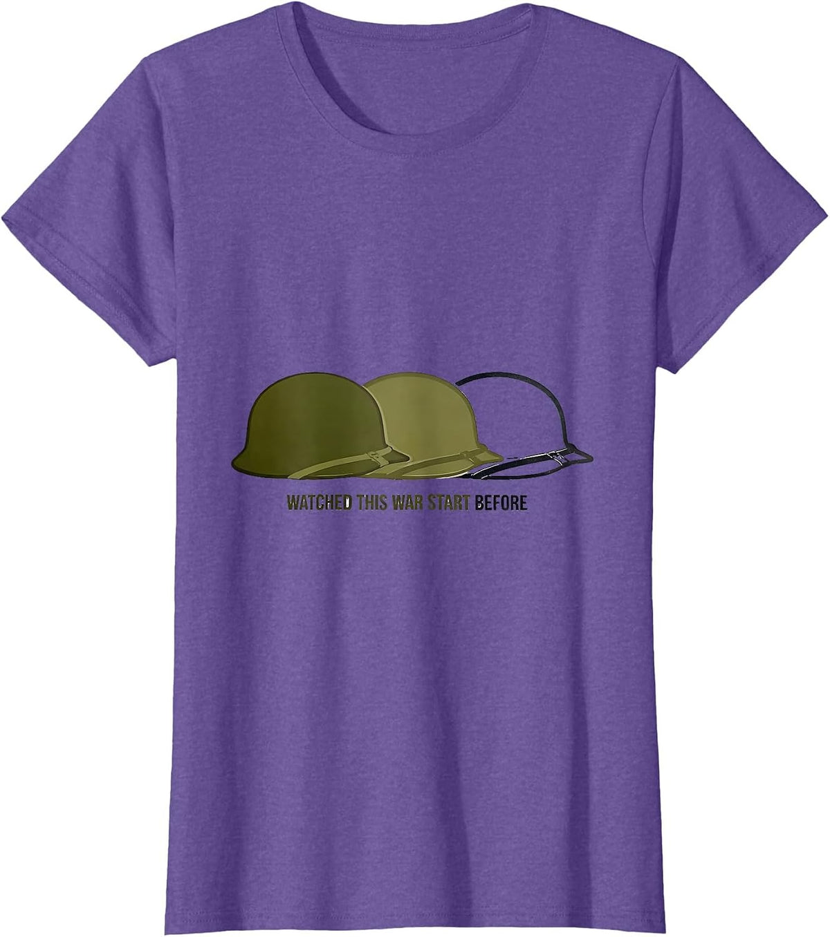 Women's Watched This War Start Before Funny History Buff WW1 Teacher T-Shirt - Purple Heather