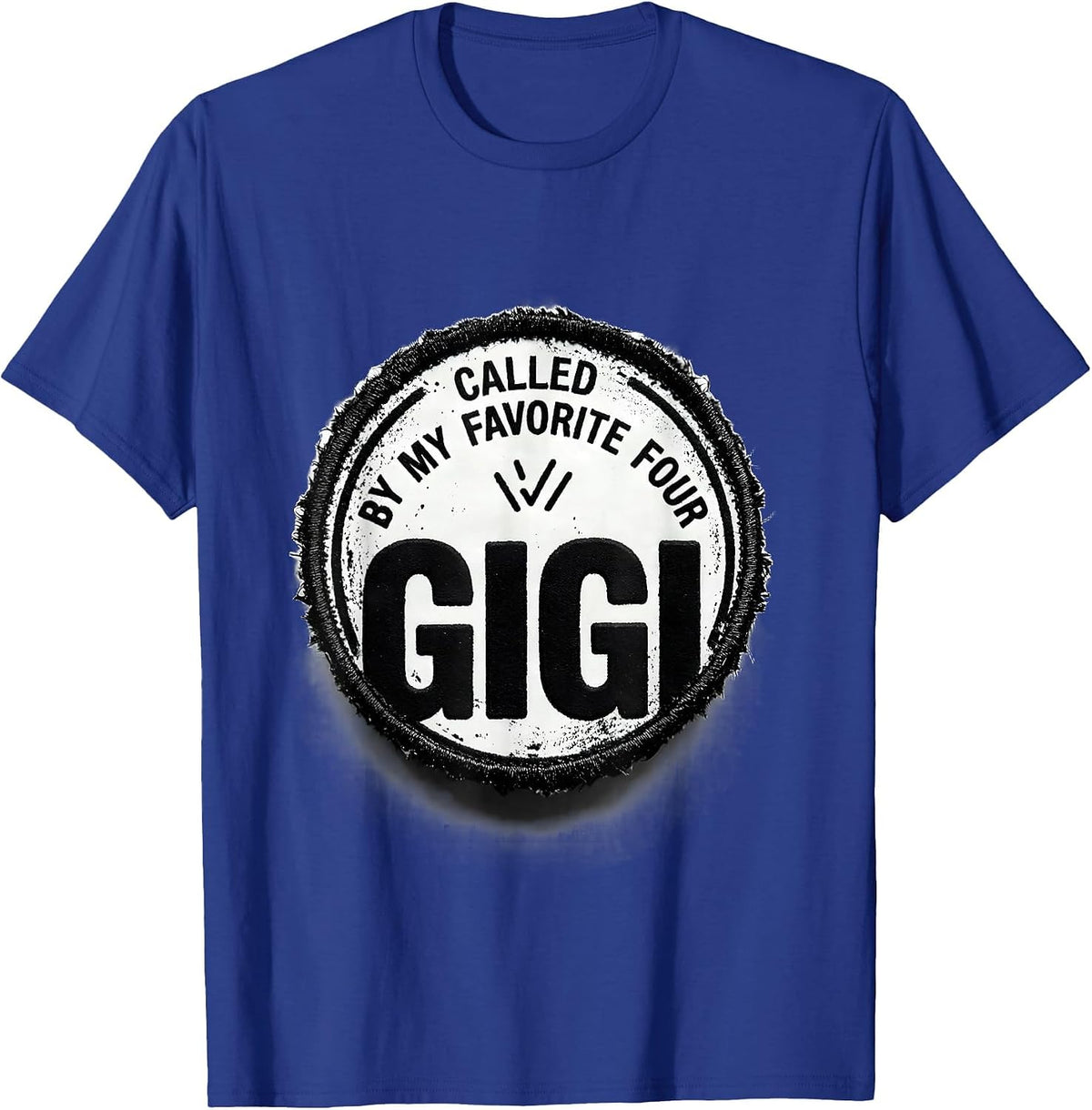 Men's Called Gigi By My Favorite Four Rubber Stamp Grandma Gift T-Shirt - Royal Blue