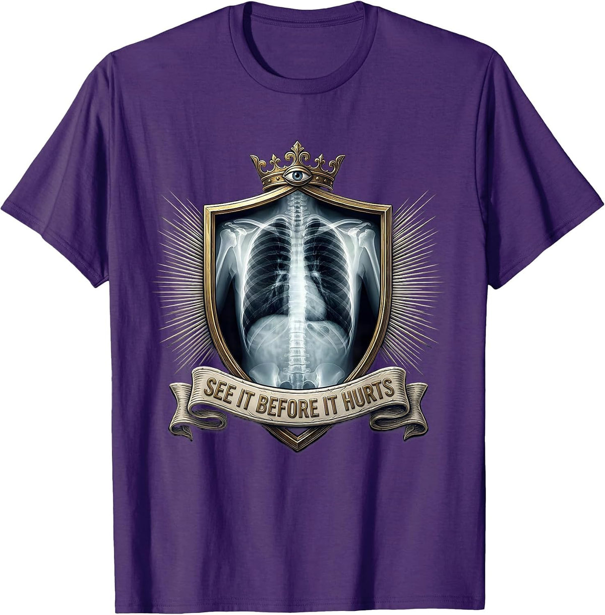 Men's See It Before It Hurts Radiology Design T-Shirt - Purple