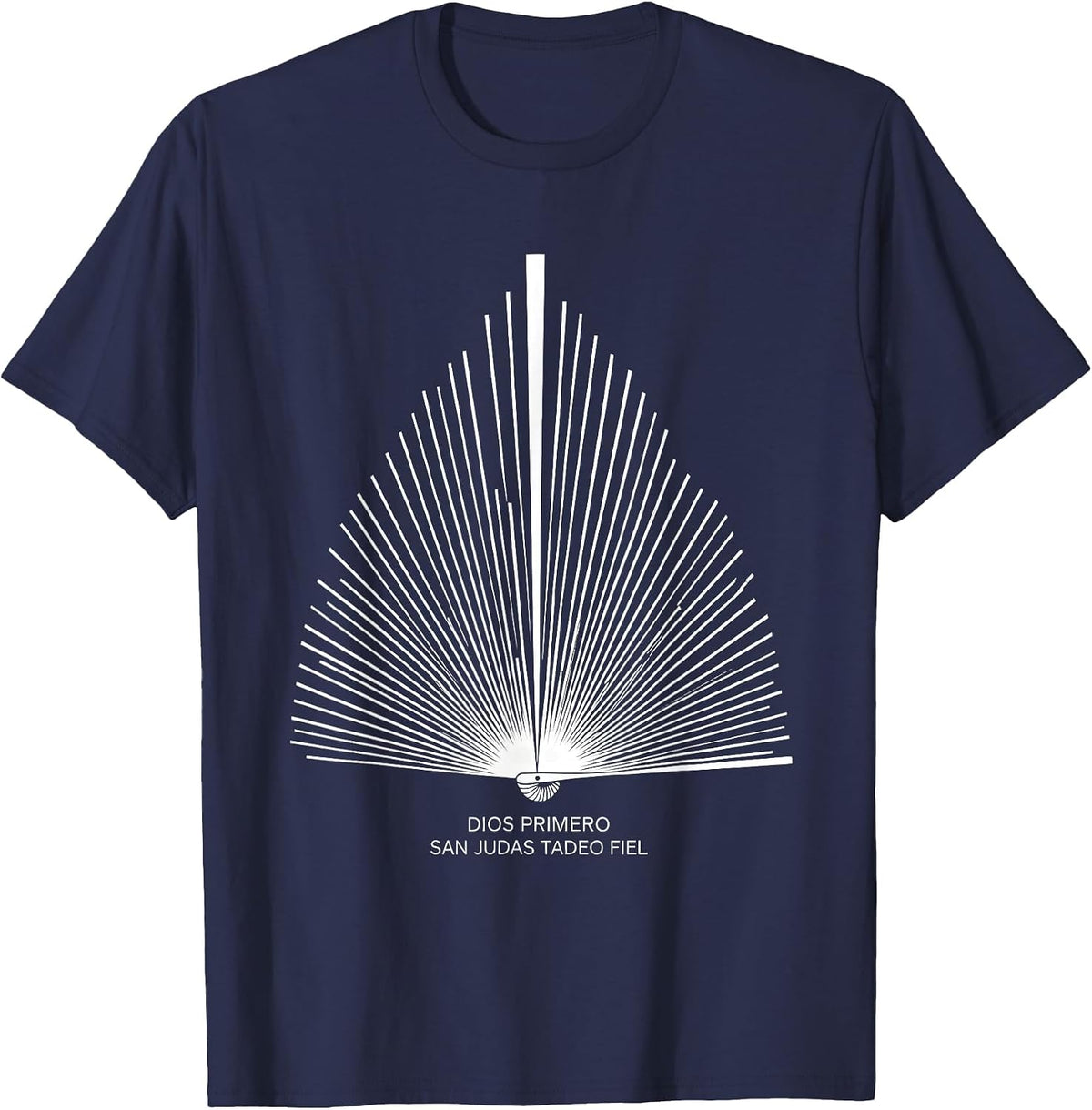 Dios Primero San Judas Tadeo Fiel Devotional Faith Spanish T-Shirt - Navy Blue