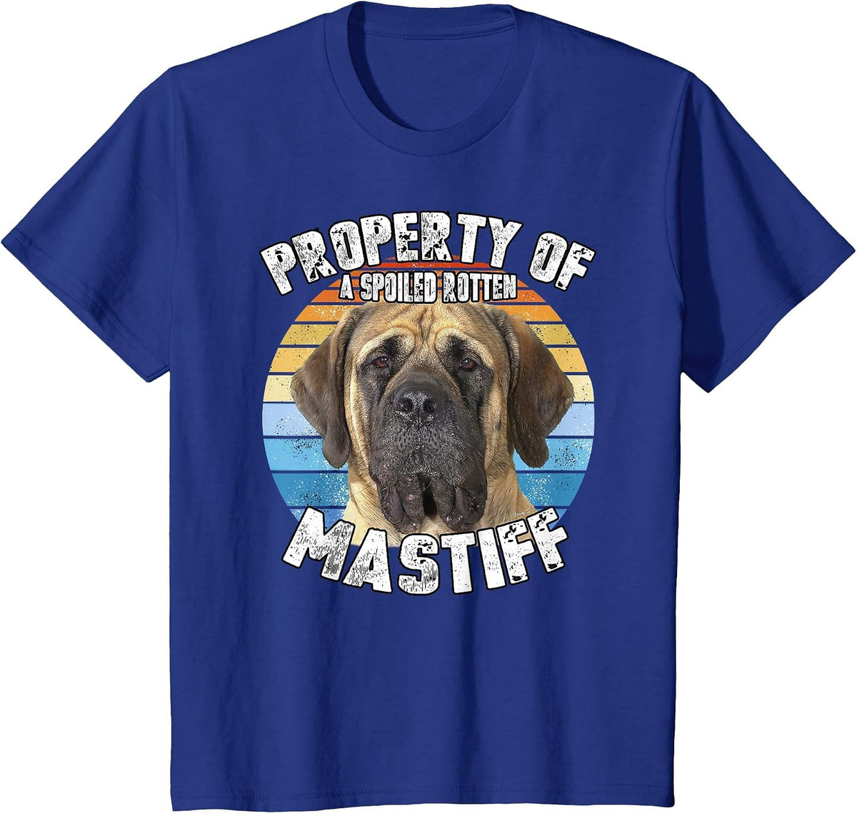 Mastiff Retro Property of T-Shirt - Royal Blue