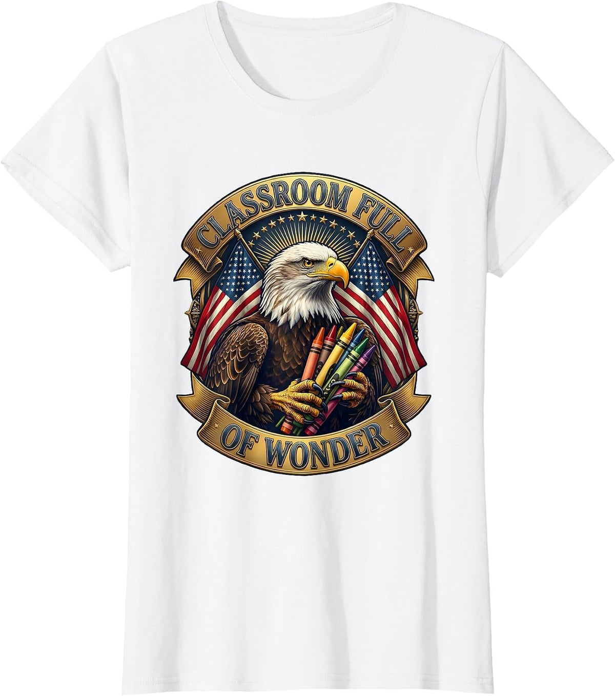 Classroom Full of Wonder Preschool Teacher Design T-Shirt - White