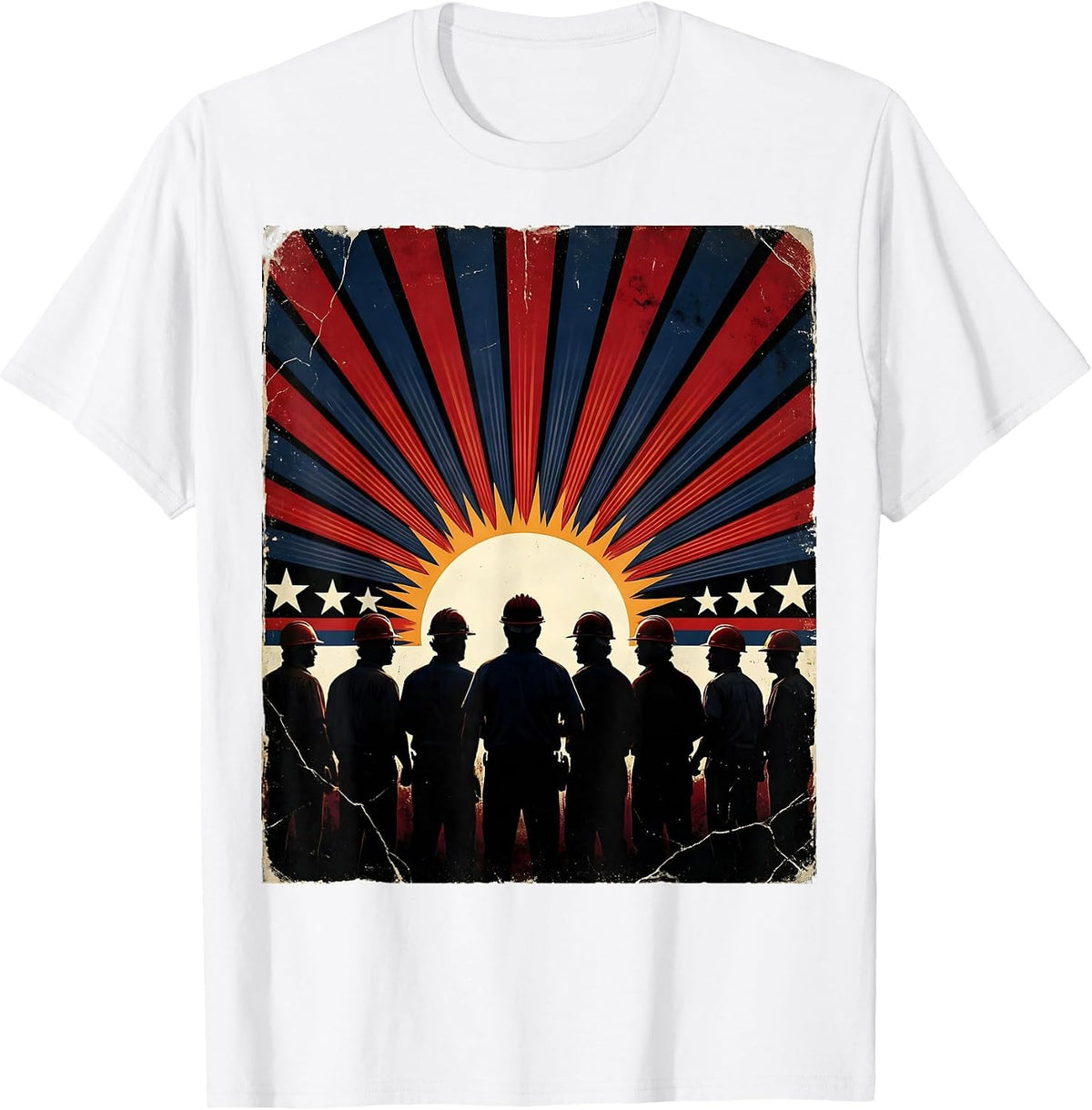 Men's We The People Workers Sunrise Graphic T-Shirt - White