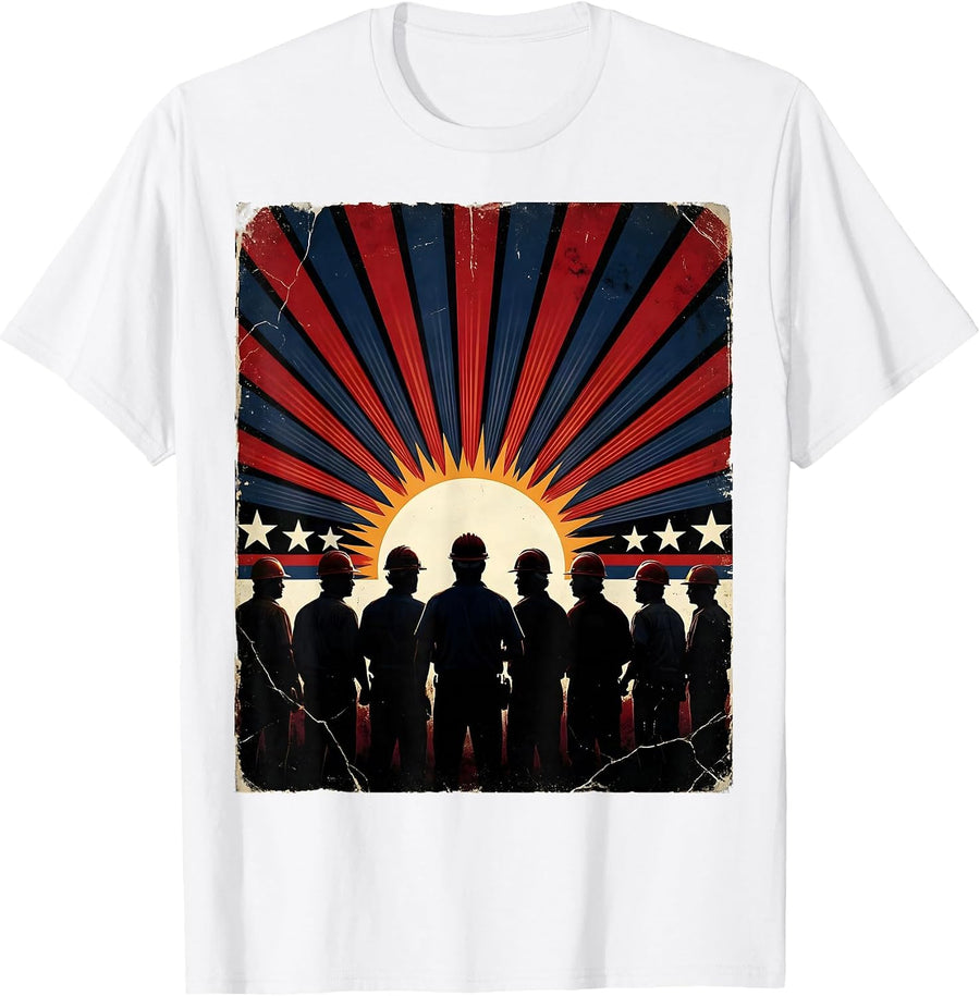 Men's We The People Workers Sunrise Graphic T-Shirt - White