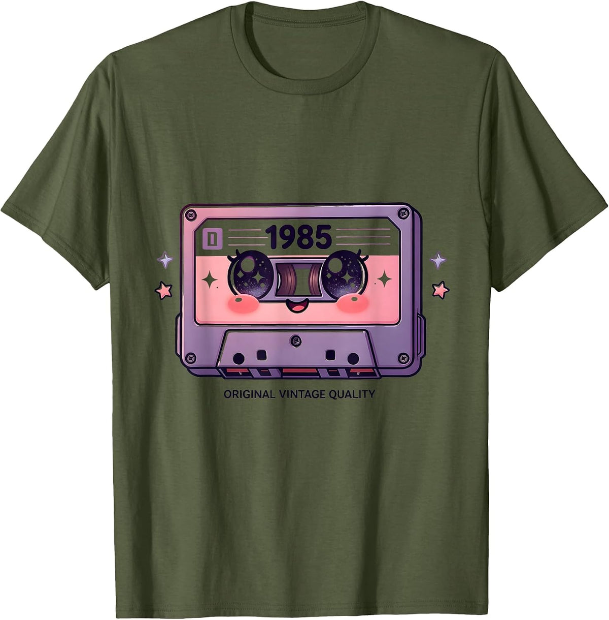 Original Vintage Quality 1985 Classic Retro Design T-Shirt - Olive Green
