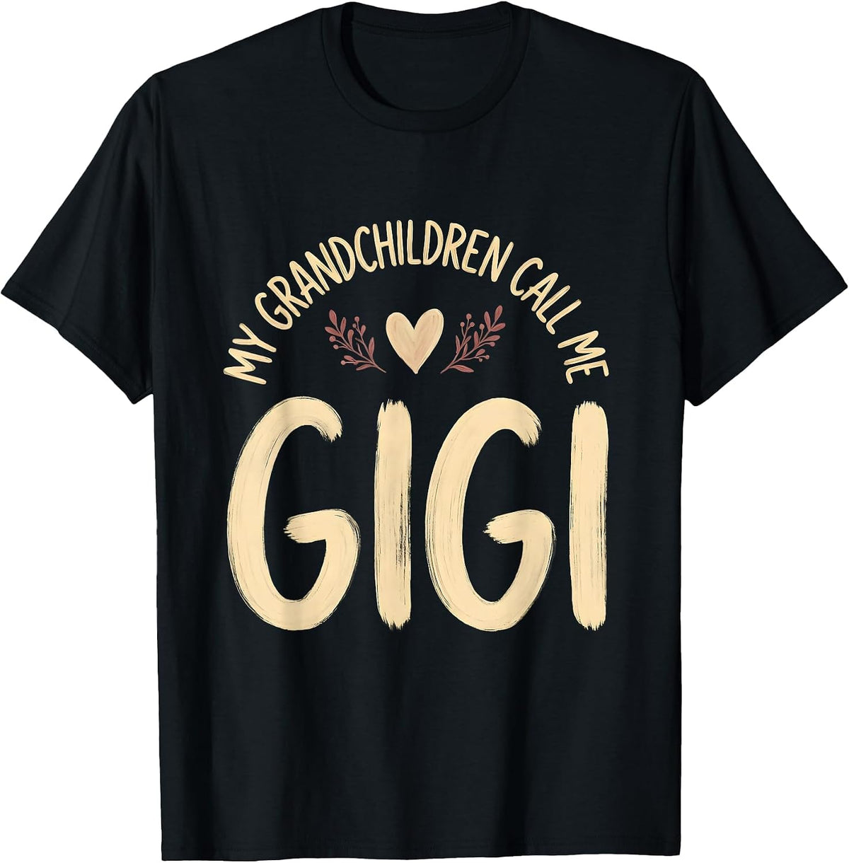Men's My Grandchildren Call Me Gigi Boho Grandma Gift T-Shirt - Black