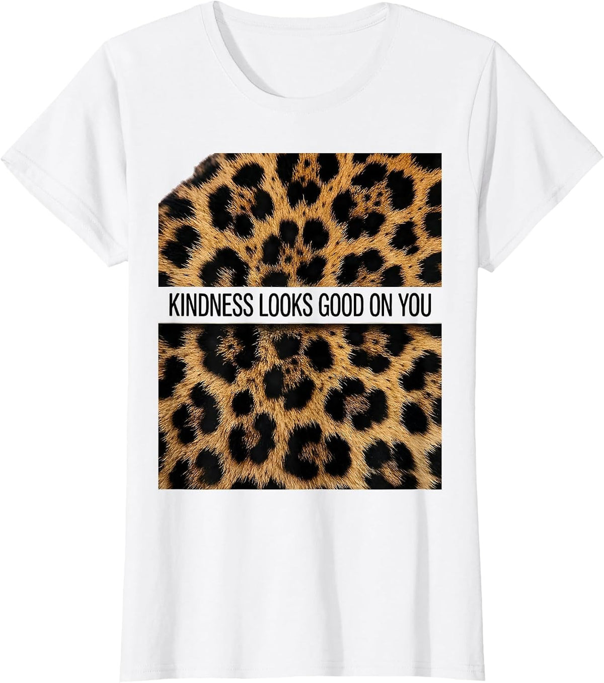 Women's Kindness Looks Good On You Positivity Design T-Shirt - White