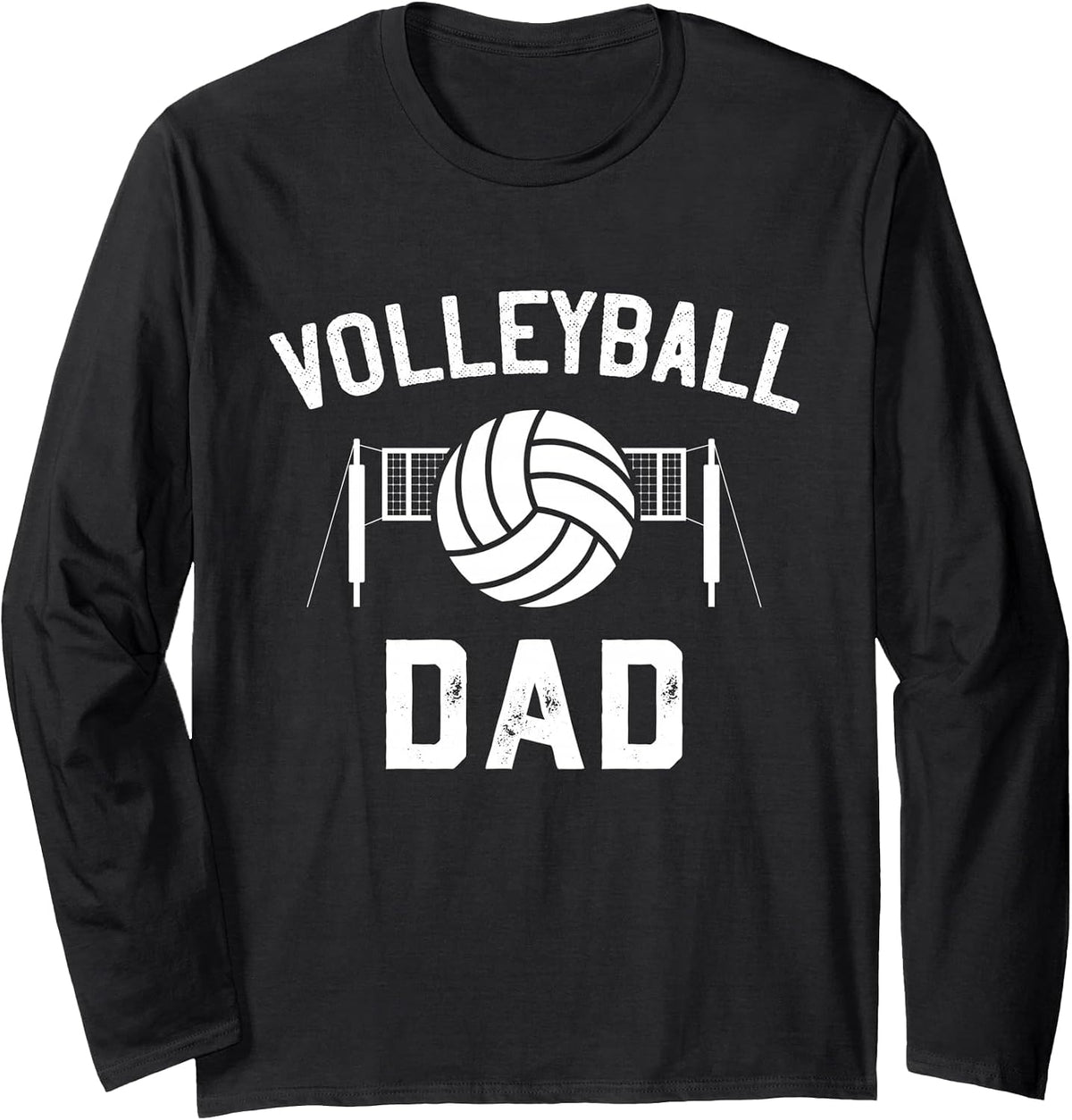 Volleyball Dad Gift for Men Volleyball Daughter Game Day Long Sleeve T-Shirt - Adult Unisex Black