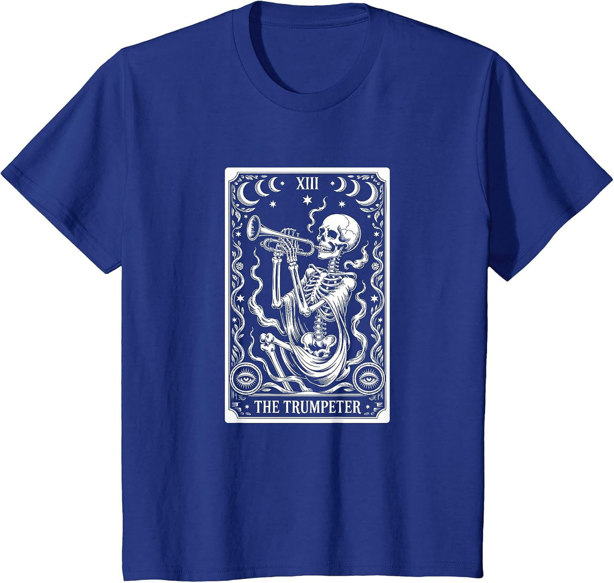 The Trumpeter Tarot Card, Trumpet Player T-Shirt - Royal Blue
