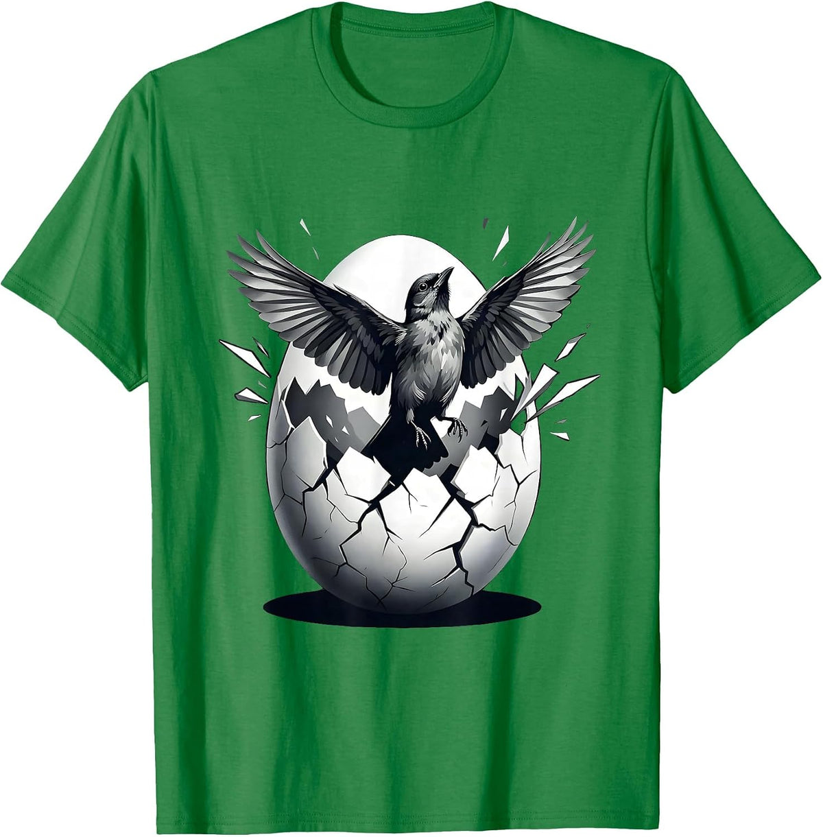 Men's Suicide Awareness Cracked Egg New Bird Emerging T-Shirt - Kelly Green