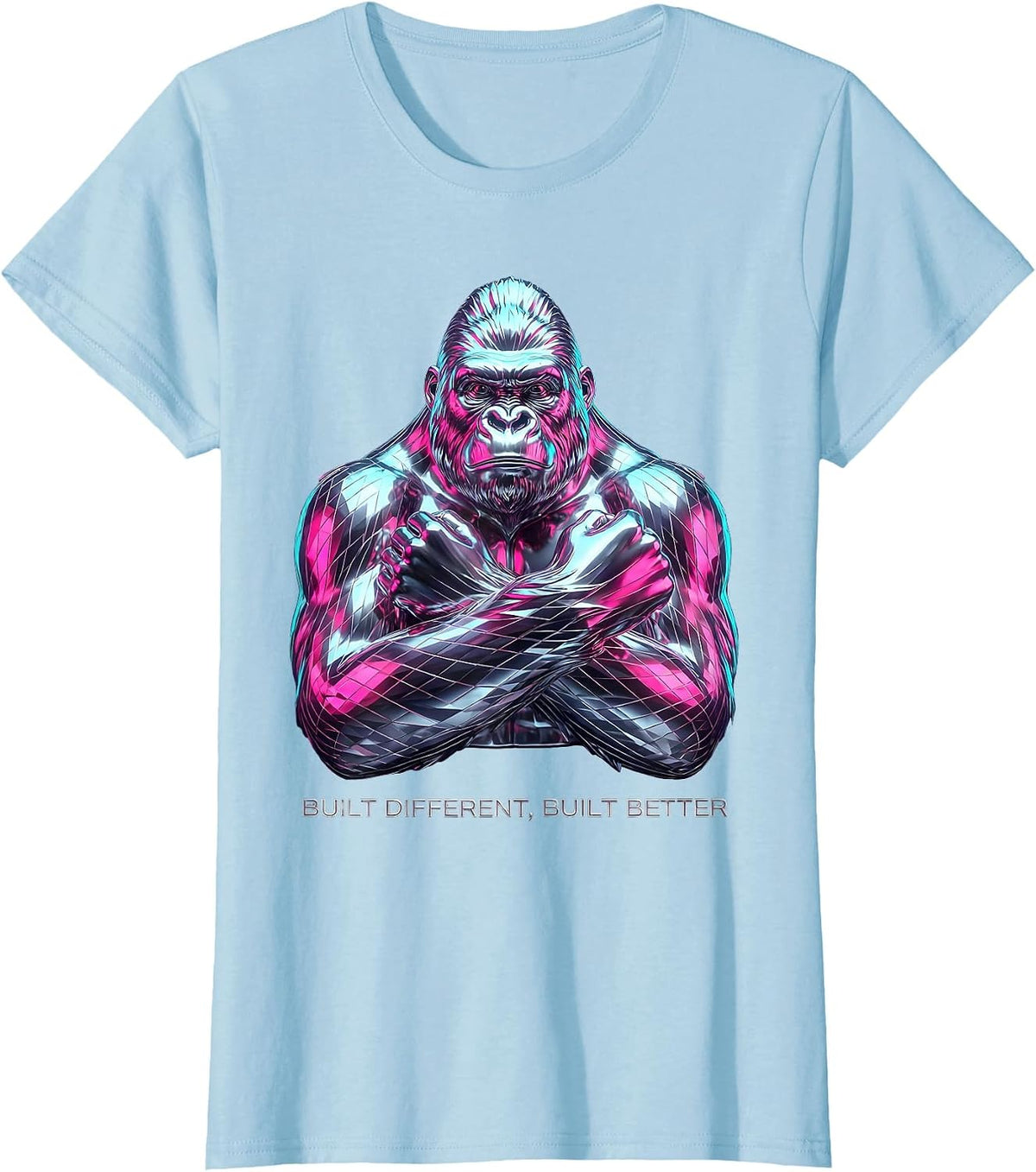 Built Different Built Better Boss Mindset Design T-Shirt - Baby Blue