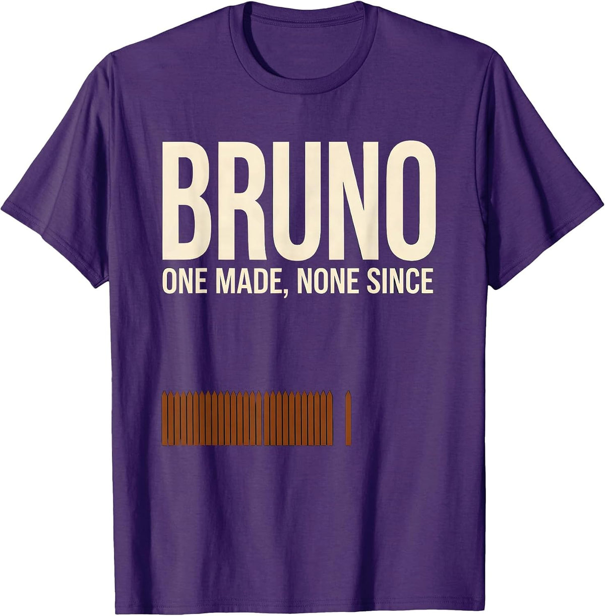 Men's Bruno One Made None Since Retro Personalized Name T-Shirt - Purple