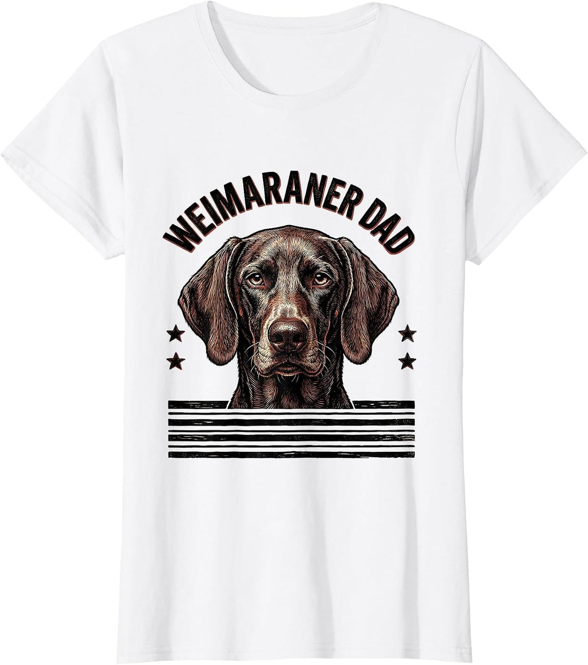Weimaraner Dad Patriotic Dog Breed Pride 4th of July T-Shirt - White
