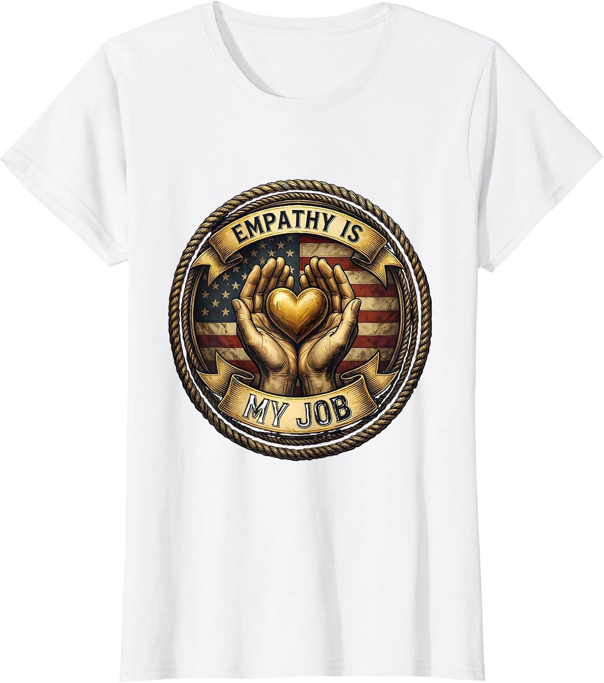 Women's Empathy Is My Job Paraprofessional Design T-Shirt - White