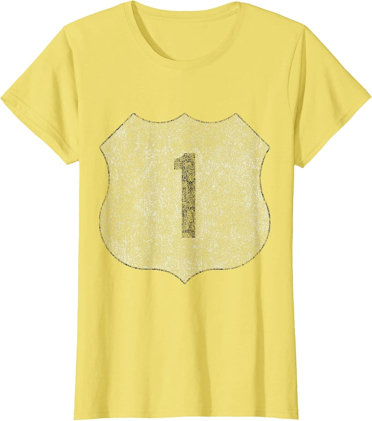 U.S. Route 1 T-Shirt T-Shirt - Lemon Yellow