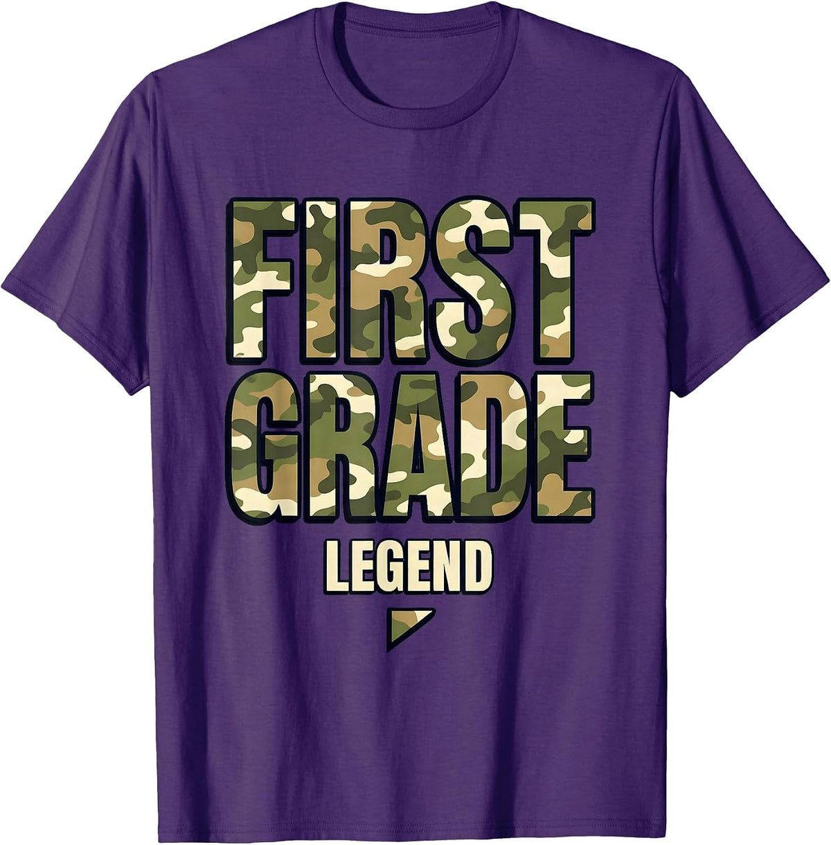 First Grade Legend Camo Back To School Boys Teachers First T-Shirt - Purple