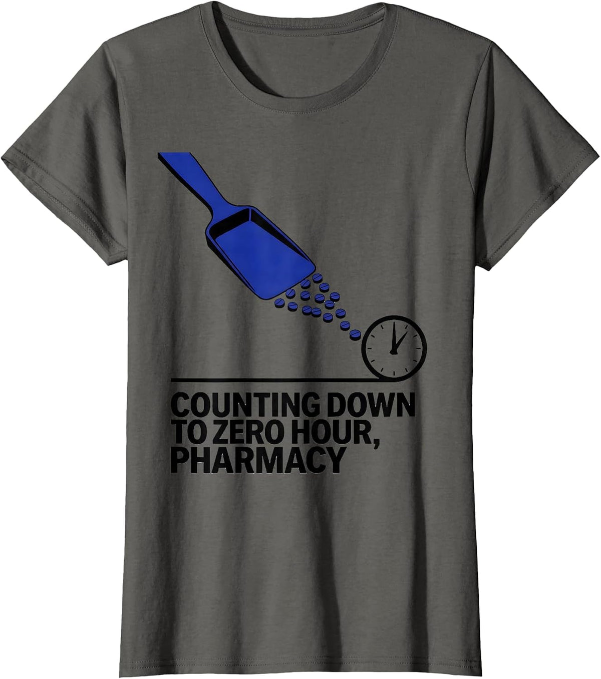Women's Counting Down To Zero Hour Pharmacy Nurse New Year Shift T-Shirt - Asphalt Grey