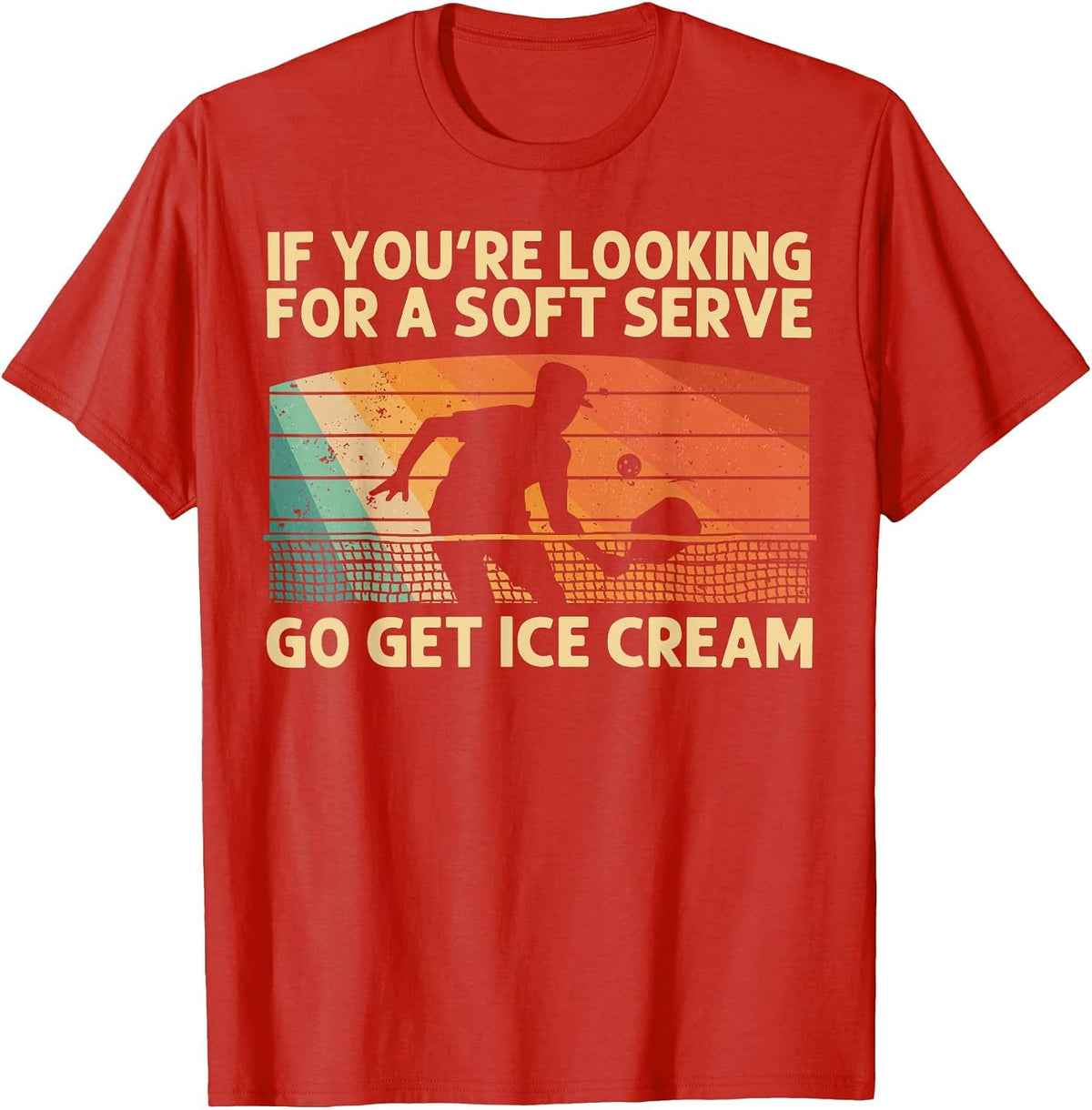 Pickleball Art for Men Women Pickleball Player Pickle Ball T-Shirt - Red