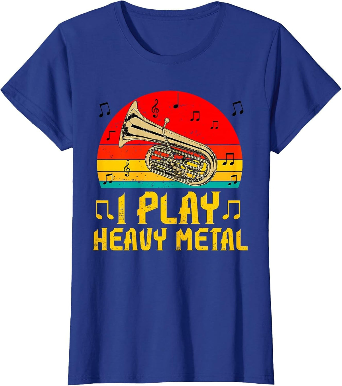 I Play Heavy Metal Euphonium for Funny Euphoniumist Player T-Shirt - Royal Blue