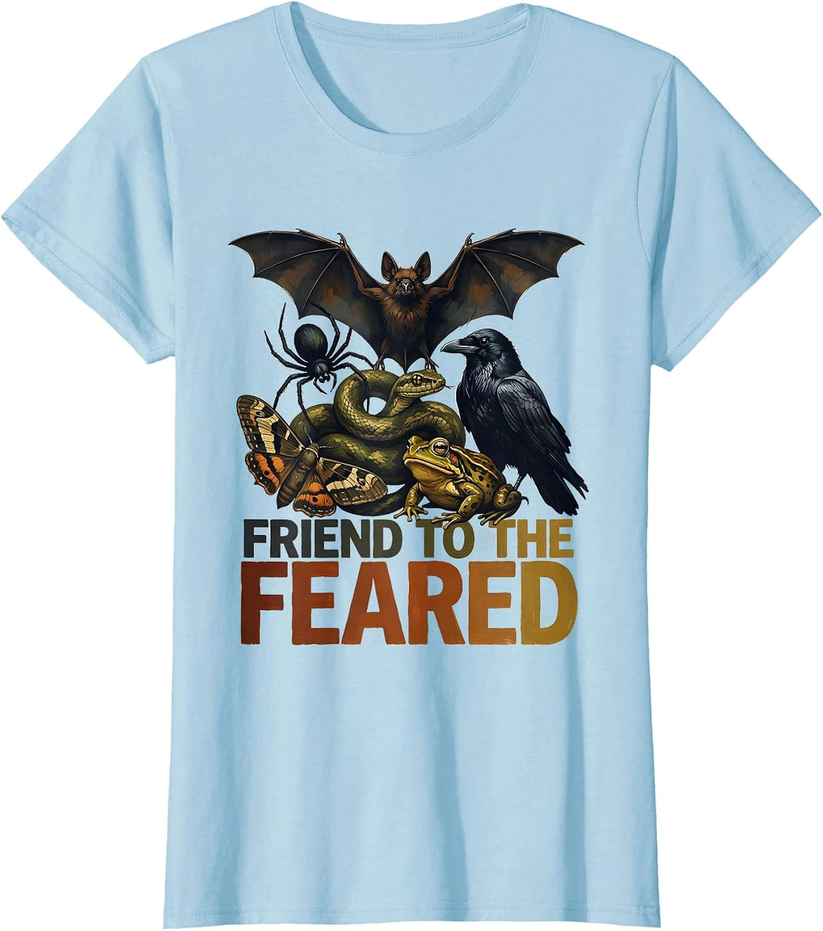 Women's Friend To The Feared Sentimental Misunderstood Creatures T-Shirt - Baby Blue