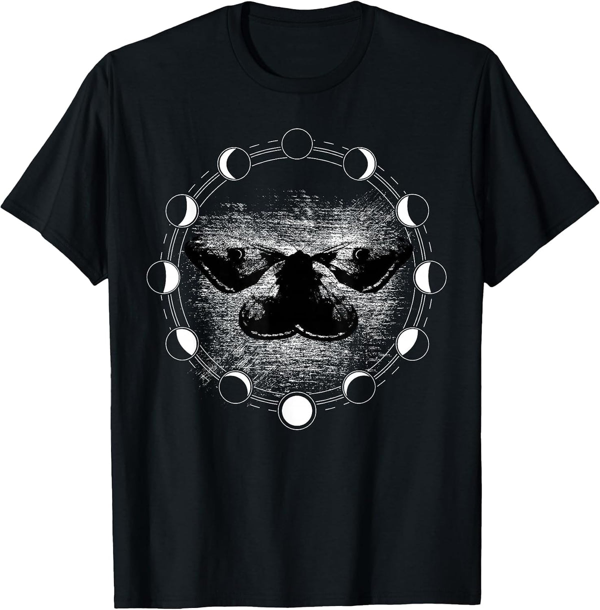 Moon Phases Blackcraft Mystic Occult Dark Design T-Shirt - Black