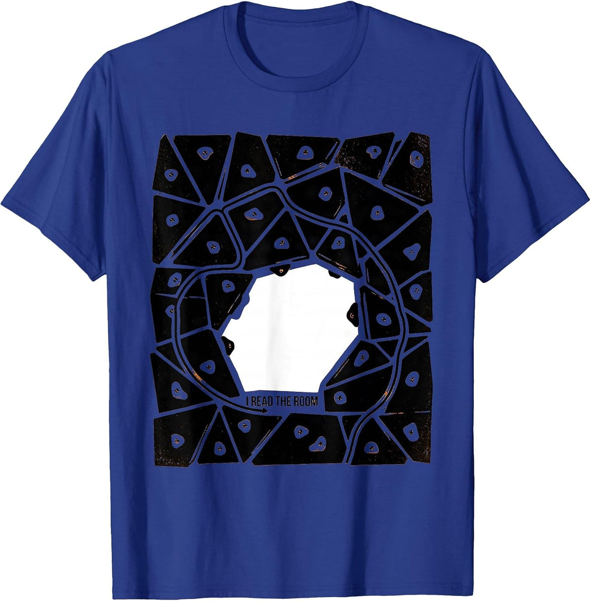 Men's I Read The Room Funny Rock Climber Bouldering Gift T-Shirt - Royal Blue