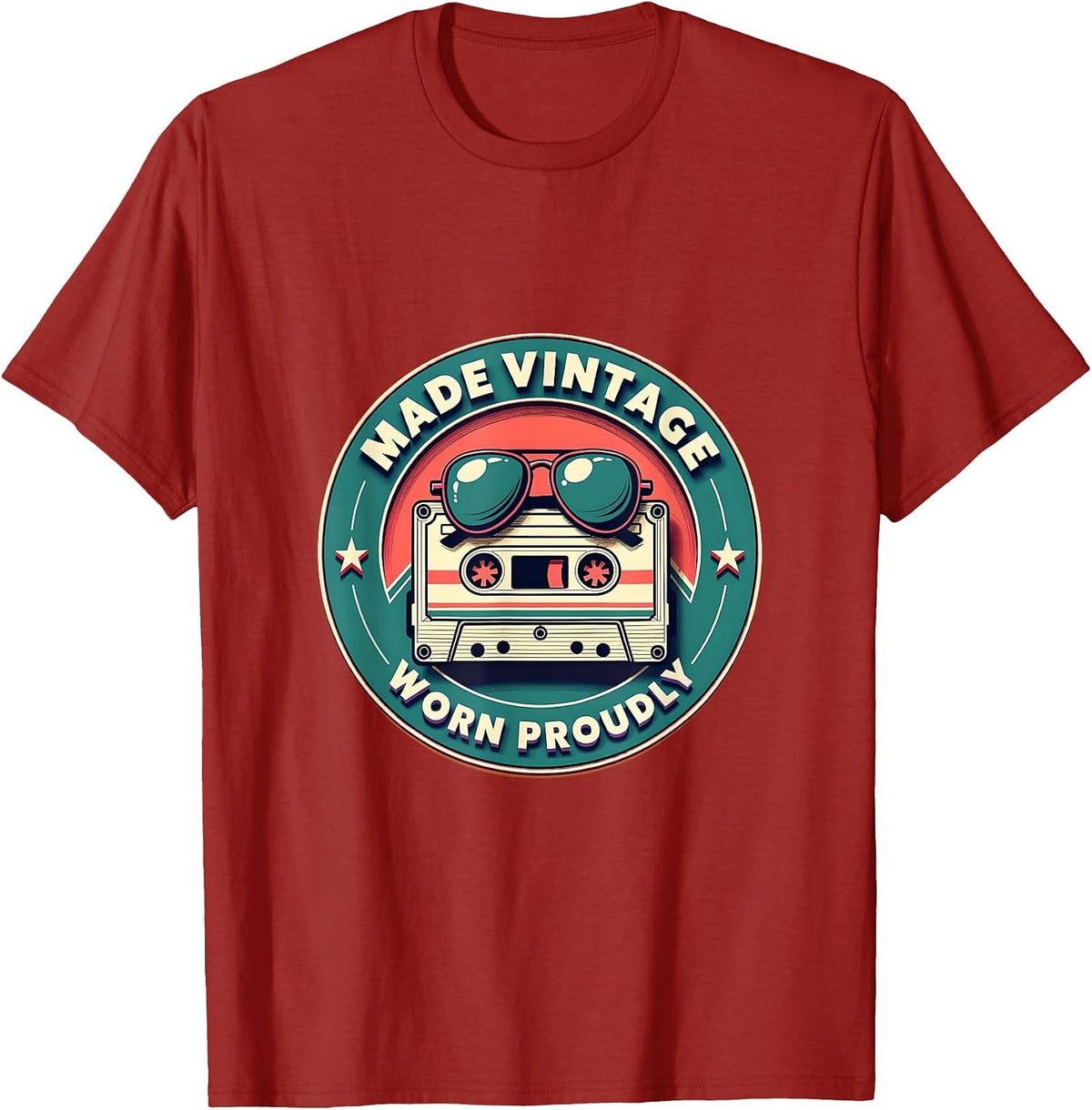 Made Vintage Worn Proudly 1985 Classic Design T-Shirt - Cranberry Red