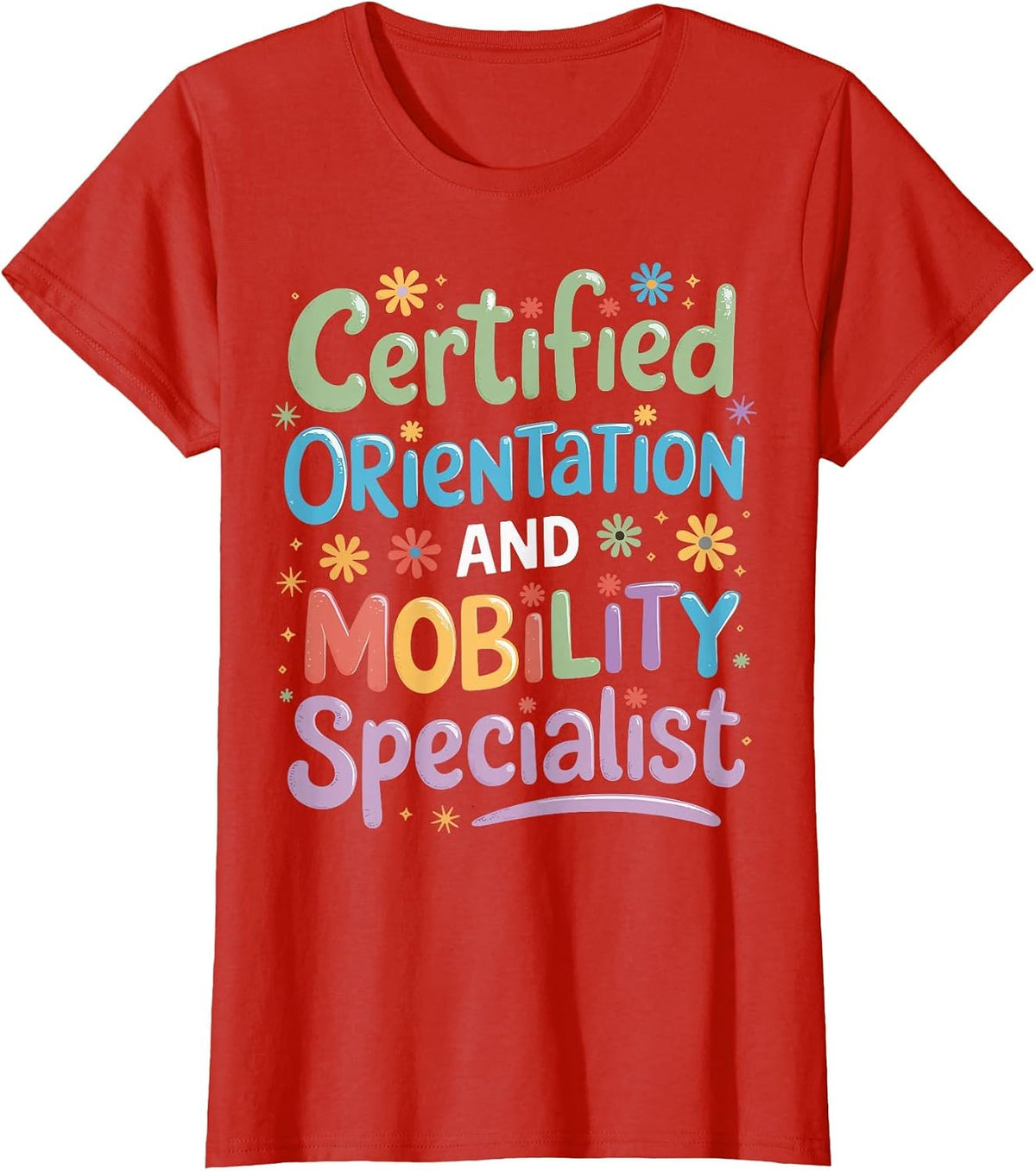 Certified Orientation and Mobility Specialist T-Shirt - Red