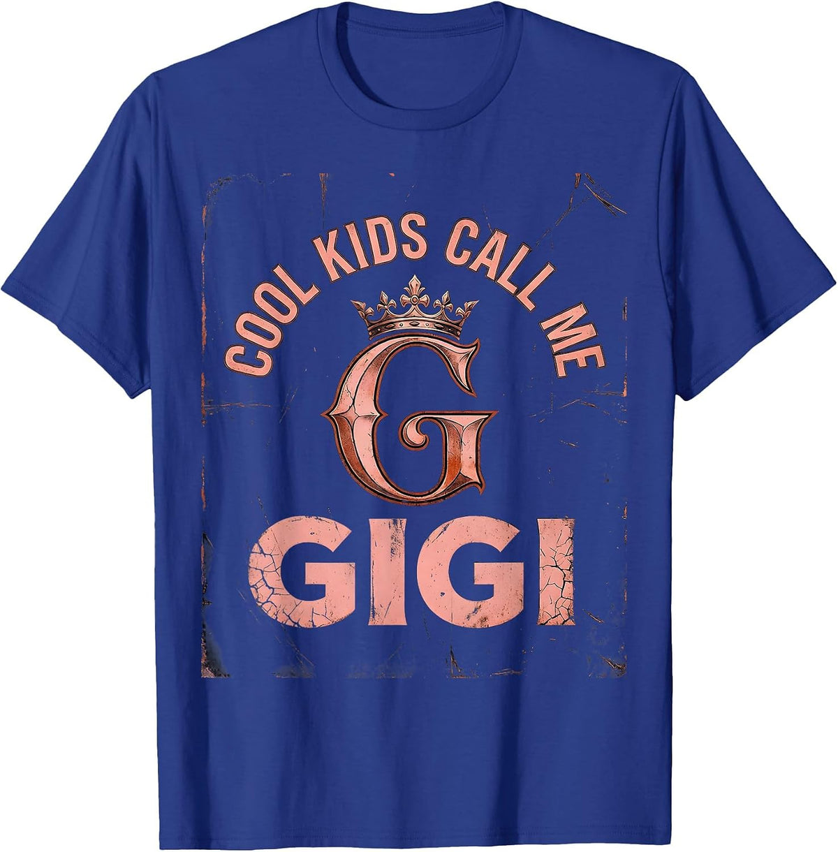 Cool Kids Call Me Gigi Grandma Design T-Shirt - Royal Blue
