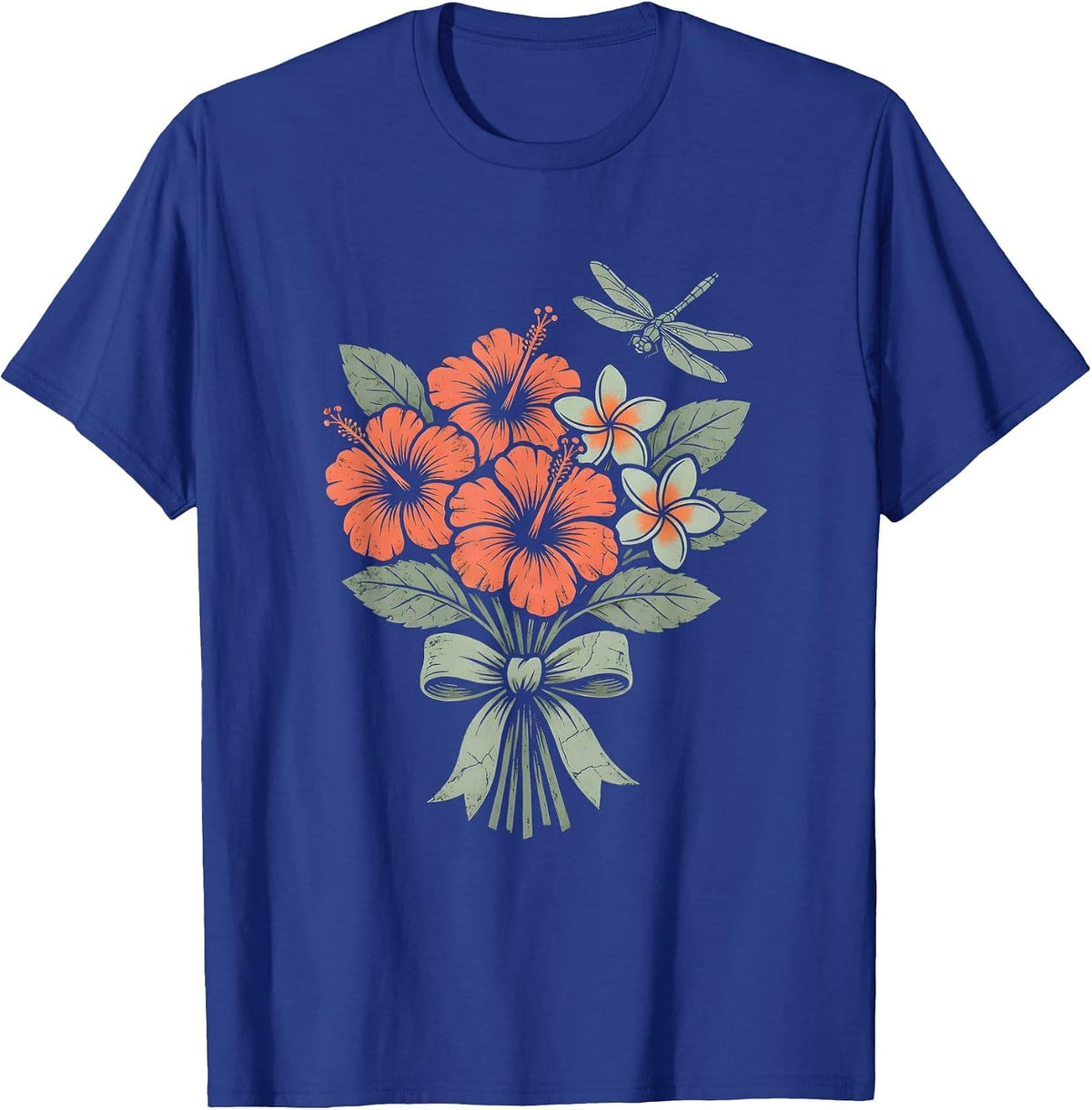 Hawaiian Volcanic Eruption Ocean Shoreline Graphic T-Shirt - Royal Blue