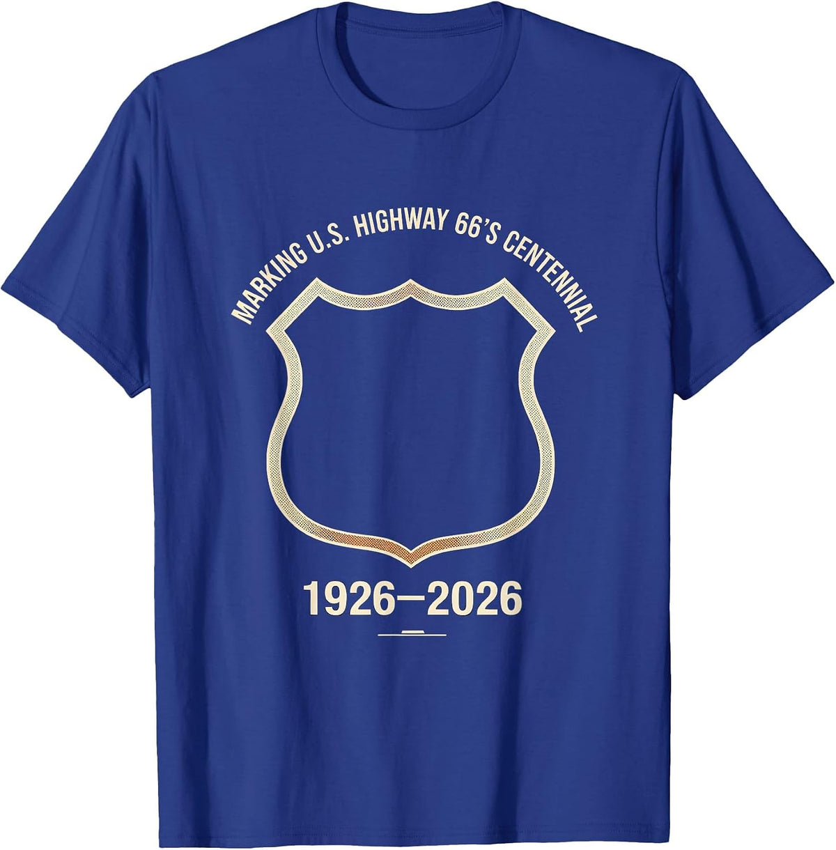 Men's Marking U.S. Highway 66's Centennial, 1926–2026 Vintage T-Shirt - Royal Blue