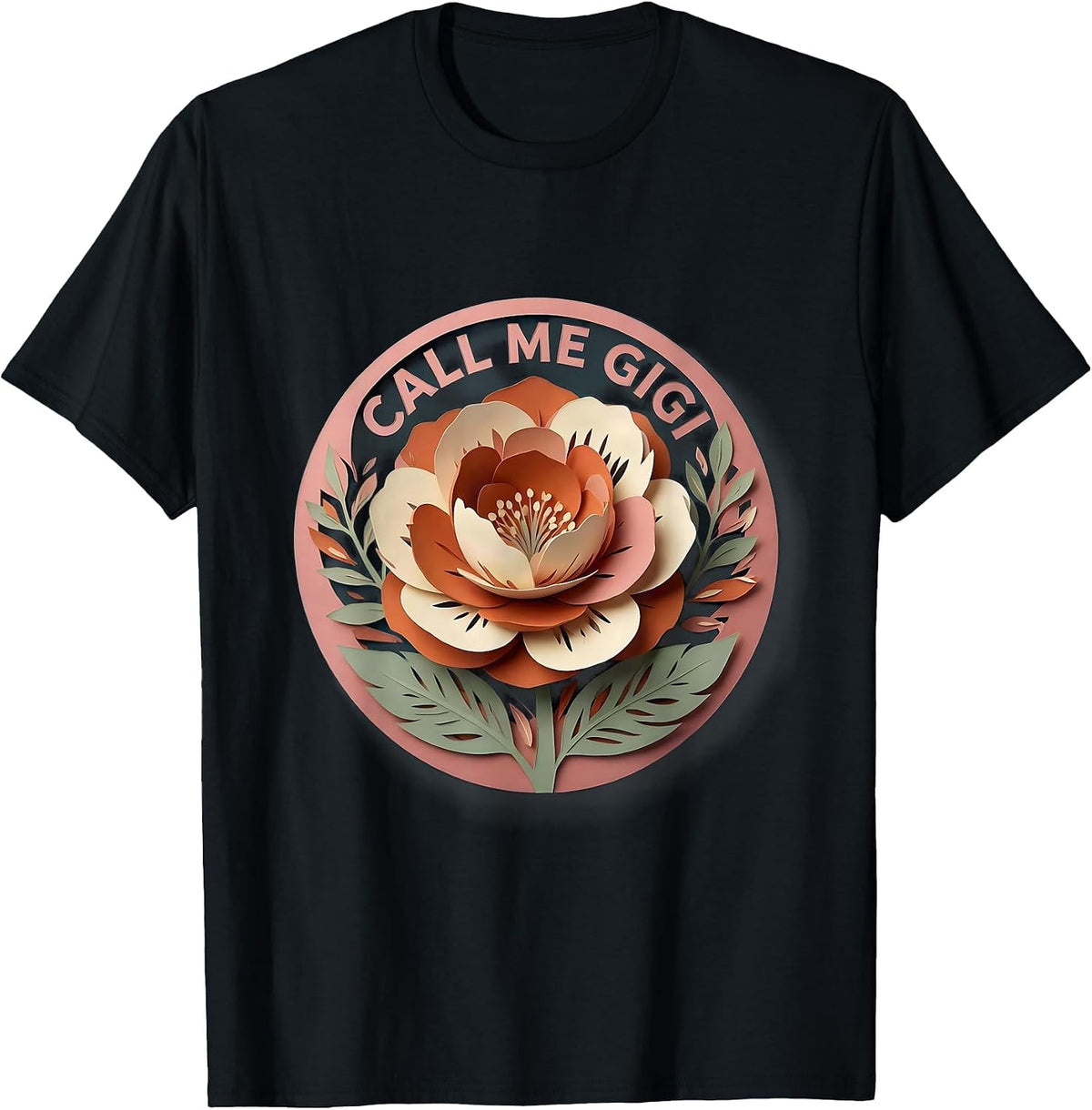 Men's Call Me Gigi Proud Grandparent Design T-Shirt - Black