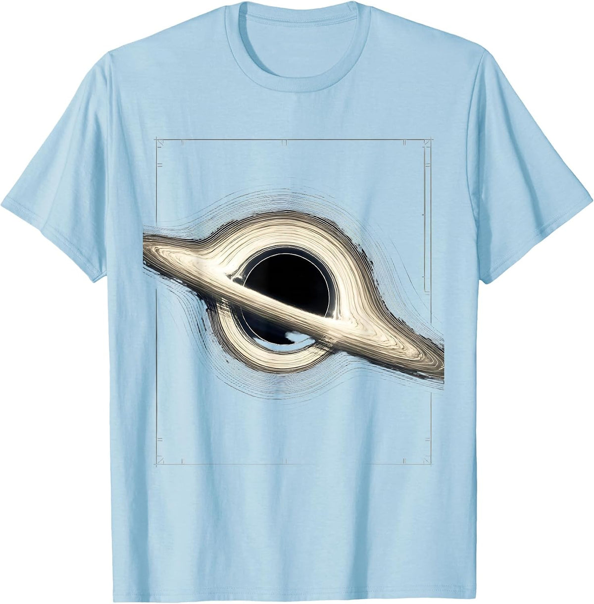 Men's Black Hole Horizon Physics Astrophysicist Science Lover T-Shirt - Baby Blue