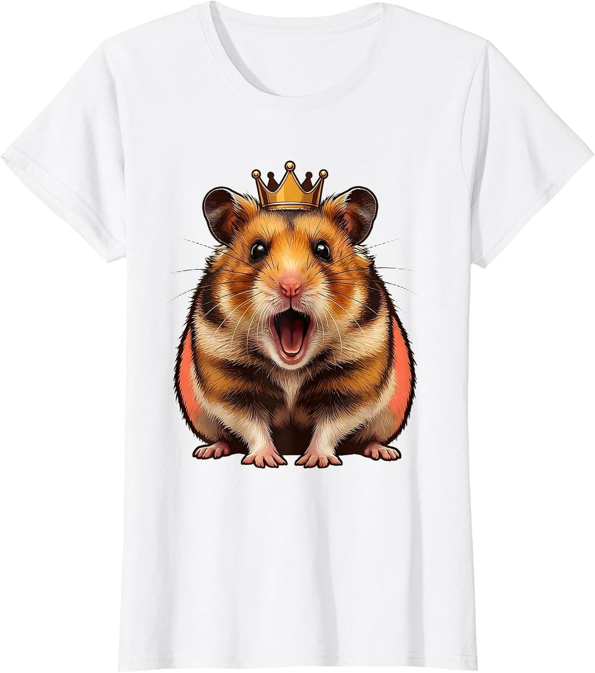 Hamster Yawning Cute Meme Pet Lover Gift T-Shirt - White