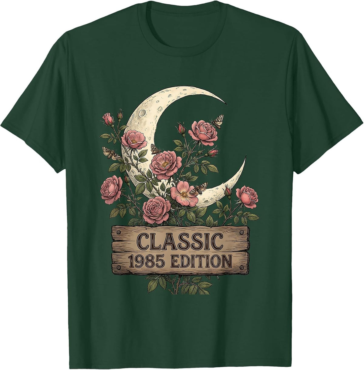 Vintage Classic 1985 Edition Birthday Design T-Shirt - Dark Green