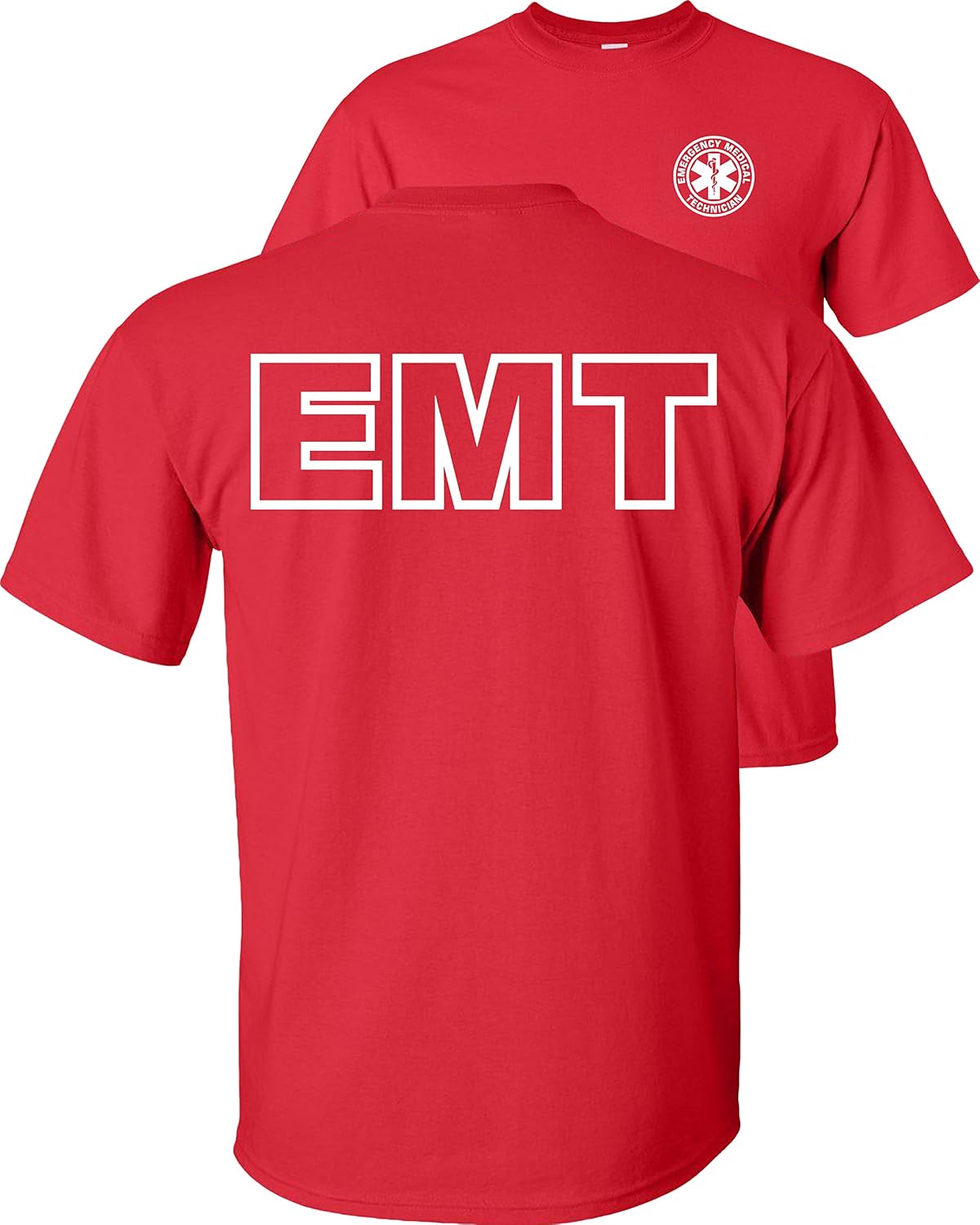 FAIR GAME EMT T-Shirt Emergency Medical Technician-Red-2x - As Pictured