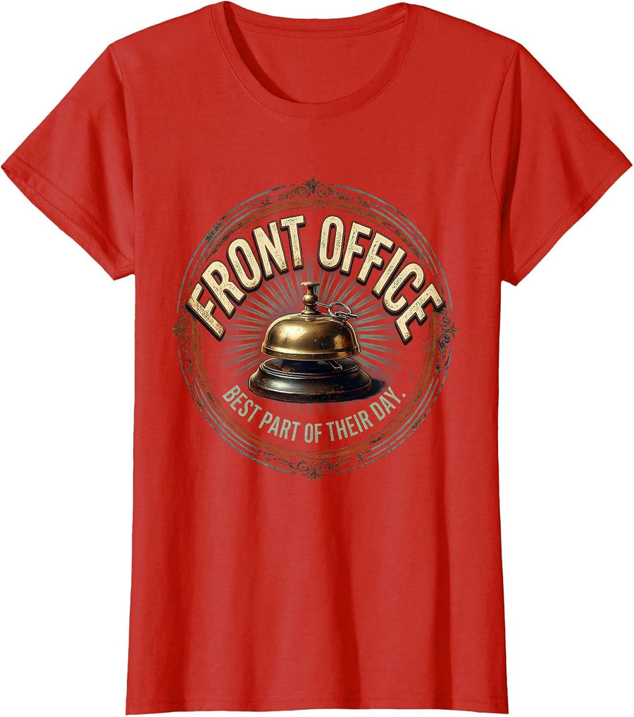 Women's Front Office Best Part Of Their Day Vintage Specials Teacher T-Shirt - Red