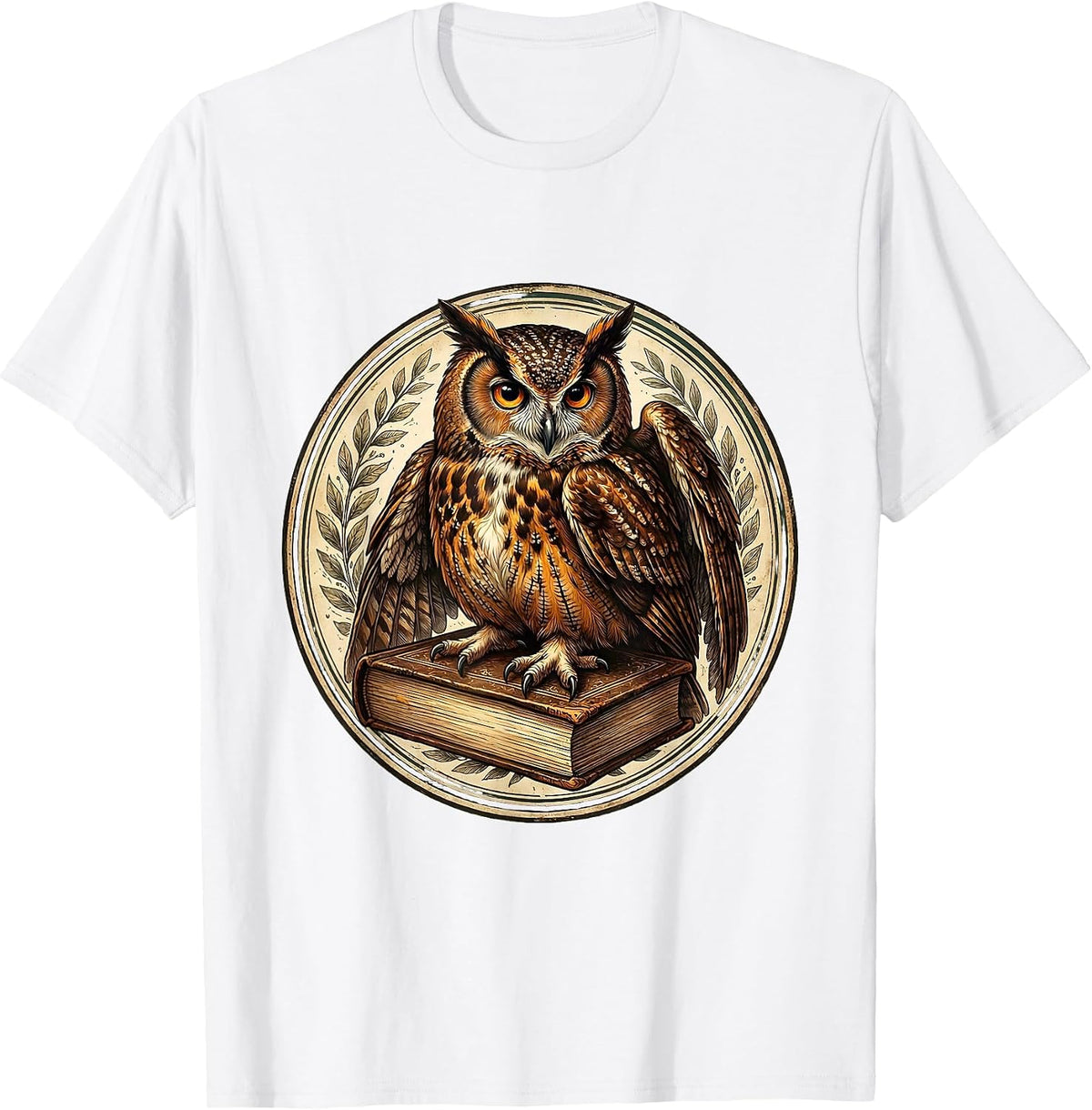 Men's Owl on Dictionary English Teacher Gift T-Shirt - White