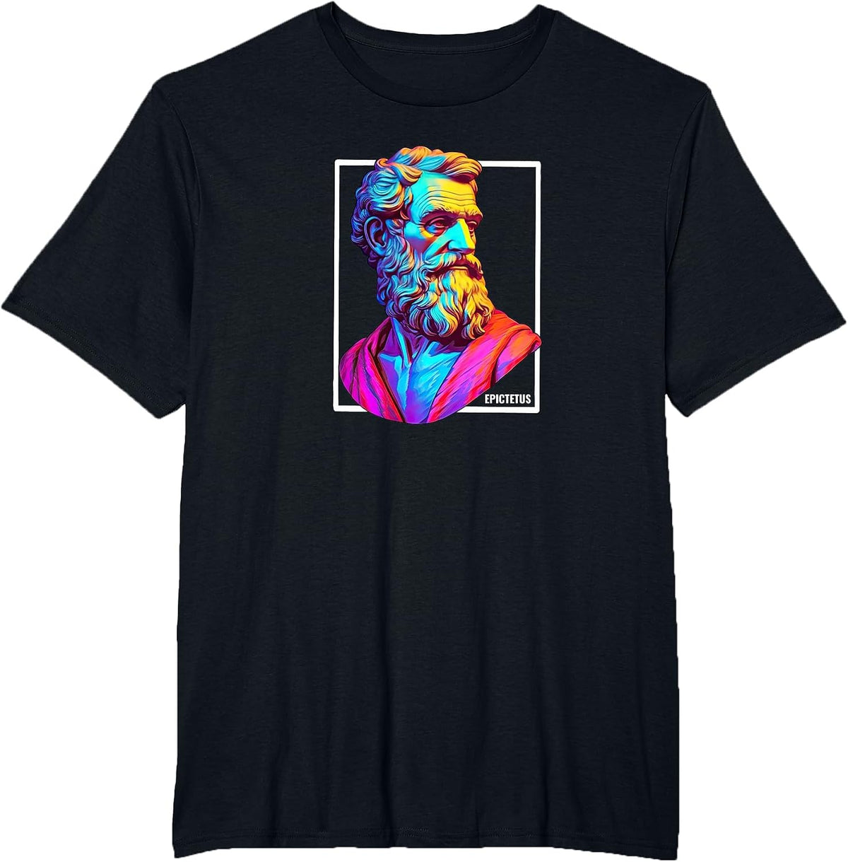 Epictetus Bust Stoic Stoicism Cool Roman Greek Philosopher T-Shirt - Black