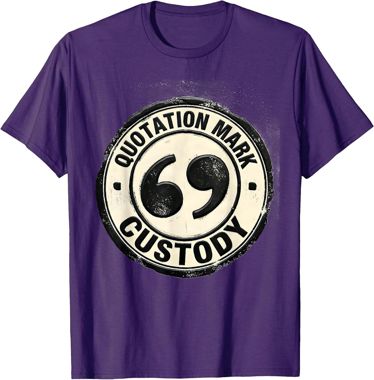 Quotation Mark Custody Funny Grammar Teacher Humor English T-Shirt - Purple