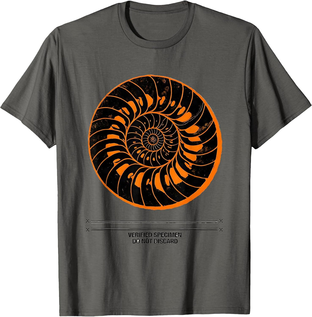 Men's Verified Specimen Do Not Discard Funny Geology Rock T-Shirt - Asphalt Grey