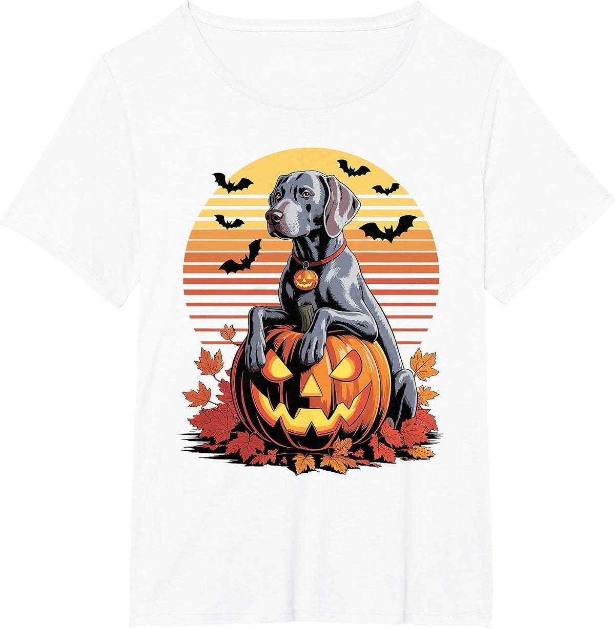 Halloween Retro Weimaraner Weimaraners T-Shirt - White