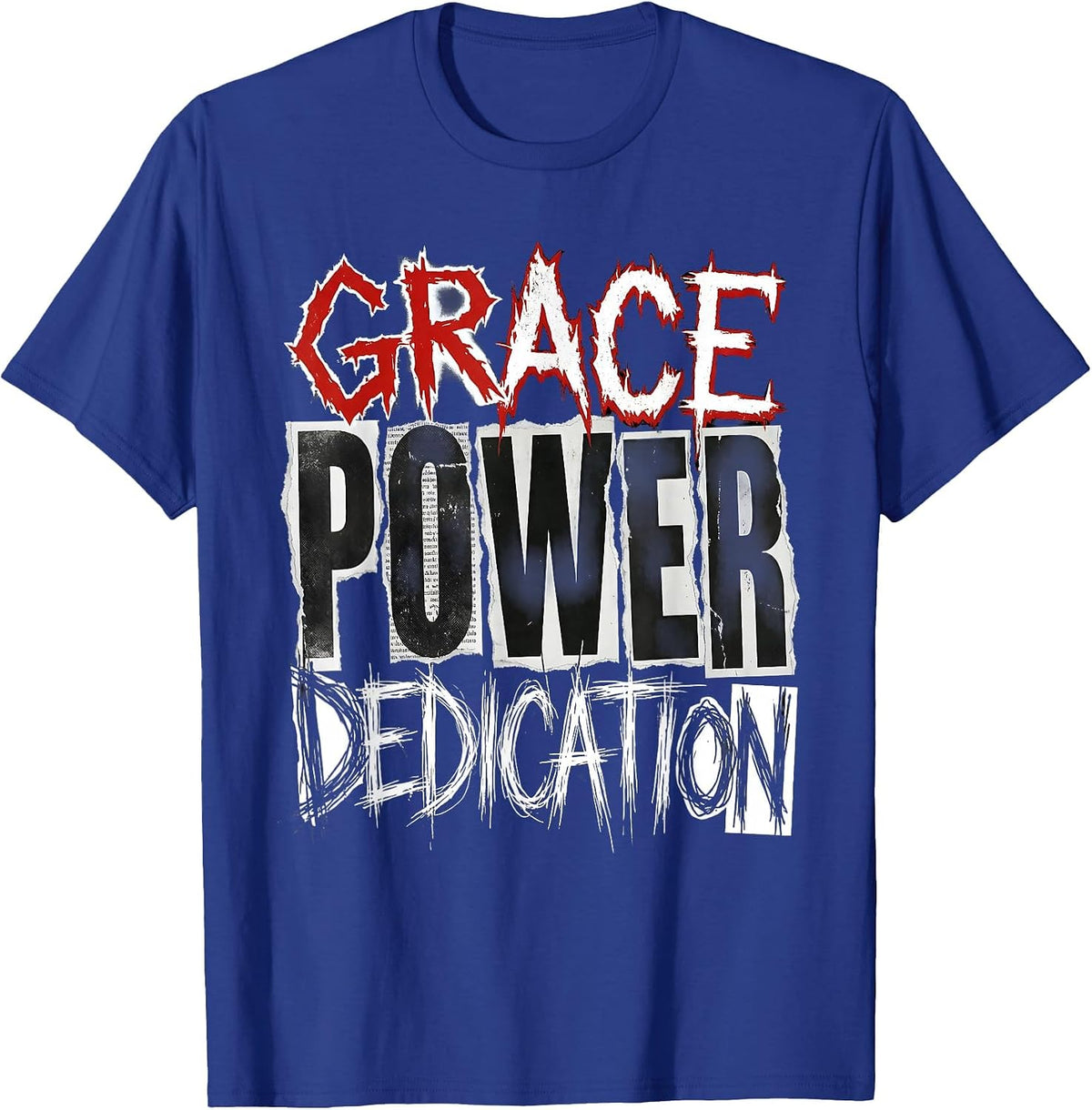 Grace Power Dedication Gymnastics Life Design T-Shirt - Royal Blue